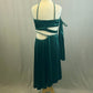 Forest Green Satin Lycra Grecian Look Lyrical Two Piece Dress