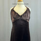 Brown Silk Long Dress With Briefs