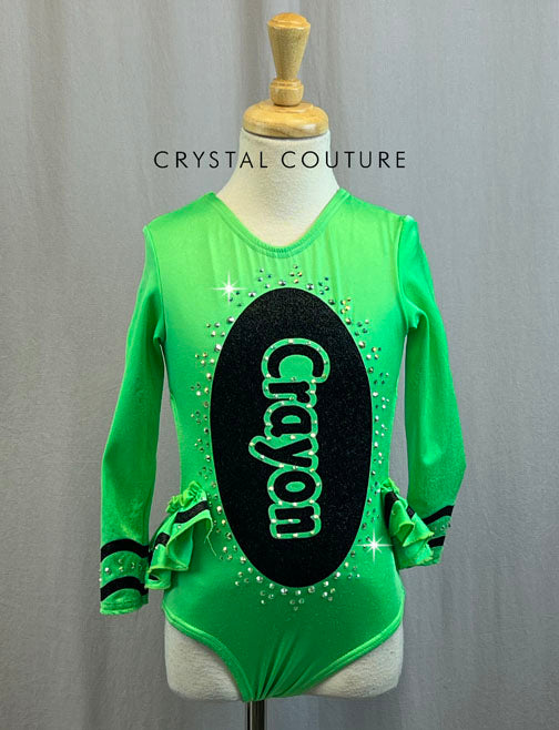 Custom Granny Smith Apple Crayon Leotard