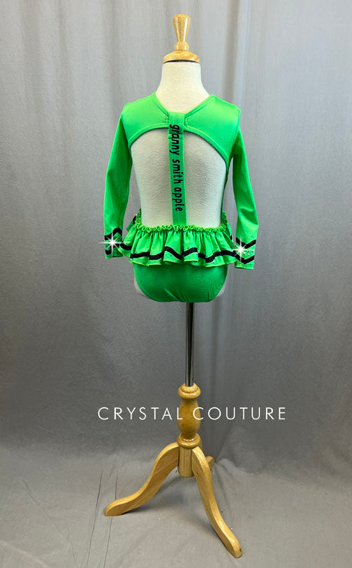 Custom Granny Smith Apple Crayon Leotard