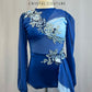 Custom Royal Blue Lyrical Biketard with Rhinestones