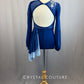 Custom Royal Blue Lyrical Biketard with Rhinestones