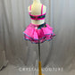 Hot Pink and Multicolor Zsa Zsa Two Piece - Rhinestones