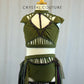 Custom Olive Green and Plum Two Piece