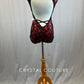 Custom Red and Black High Neck Leotard - Rhinestones