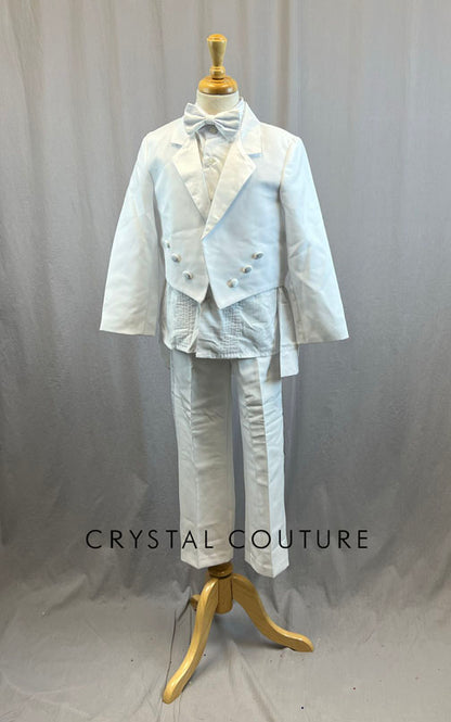 White Three Piece Tuxedo Set