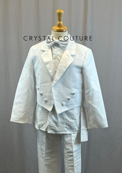 White Three Piece Tuxedo Set