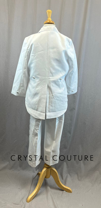 White Three Piece Tuxedo Set