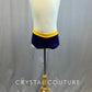 Metallic Purple Short with Yellow Trim Waistband