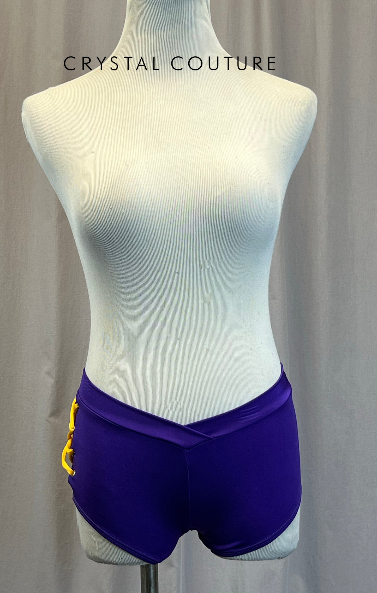 *Brand New* Purple Shorts with Yellow Accents