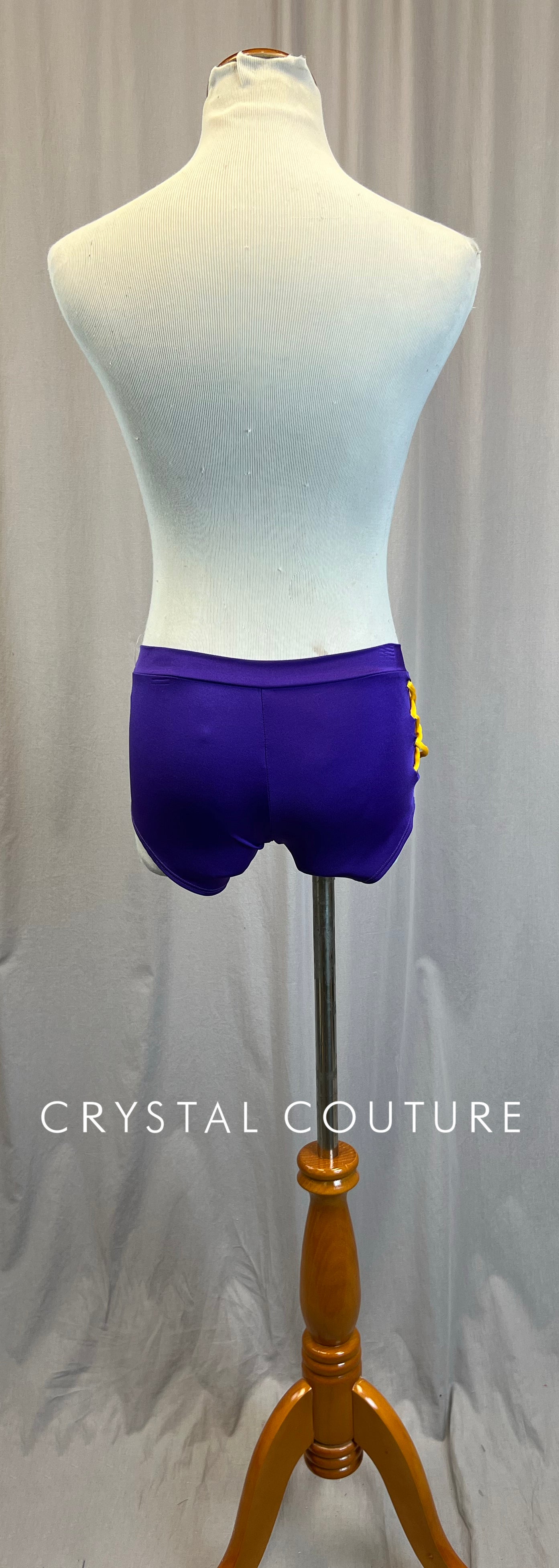 *Brand New* Purple Shorts with Yellow Accents