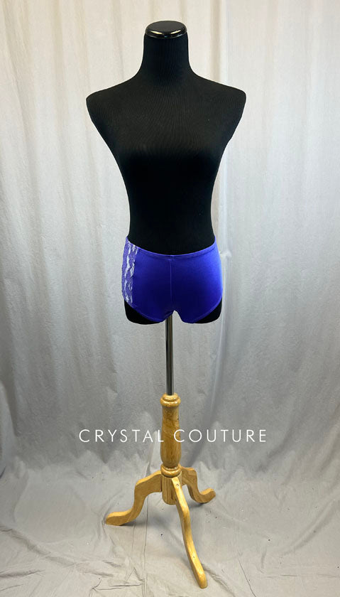 Purple Brief with Purple Lace Detail on Right Hip