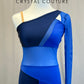*Brand New* Blue and Navy Colorblock One Sleeve Unitard