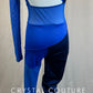 *Brand New* Blue and Navy Colorblock One Sleeve Unitard
