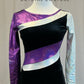*Brand New* Black Velvet, Purple and Silver Spangle Long Sleeve Dress