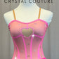 *Brand New* Pink Corset Inspired Leotard with a Lace Skirt