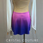 *Brand New* White and Purple Ombre Lycra Dress- Rhinestones