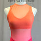 *Brand New* Peach to Pink Ombre Mesh Unitard with Built-in Shorts