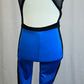 *Brand New* Black Mesh Netting and Blue Lycra Unitard