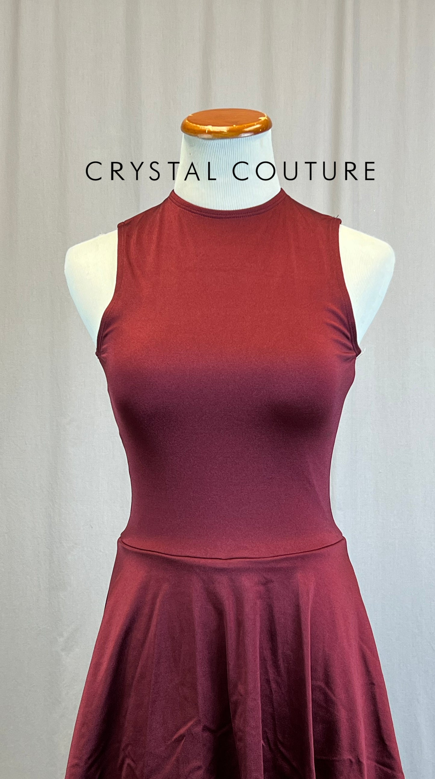 *Brand New* Burgundy Red and Magenta Transition Biketard-Dress