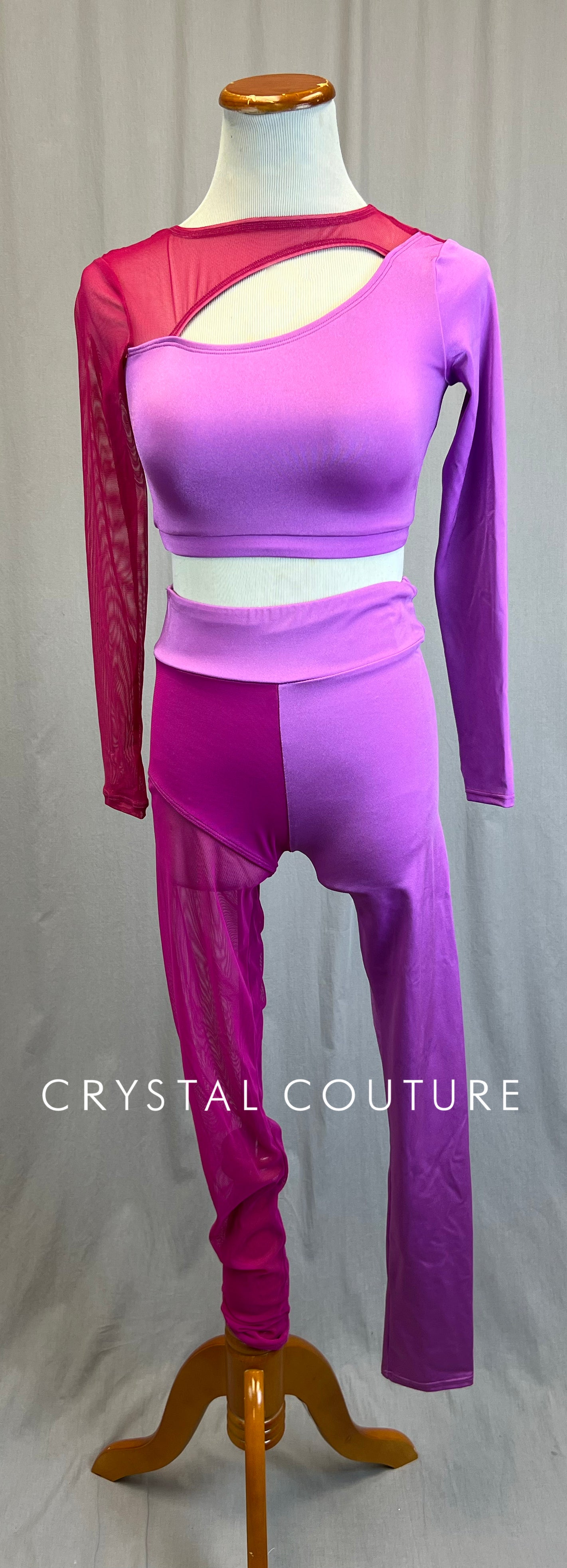 *Brand New* Magenta and Pink Crop Top and Legging Set