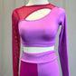 *Brand New* Magenta and Pink Crop Top and Legging Set