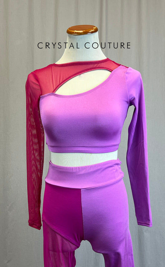 *Brand New* Magenta and Pink Crop Top and Legging Set