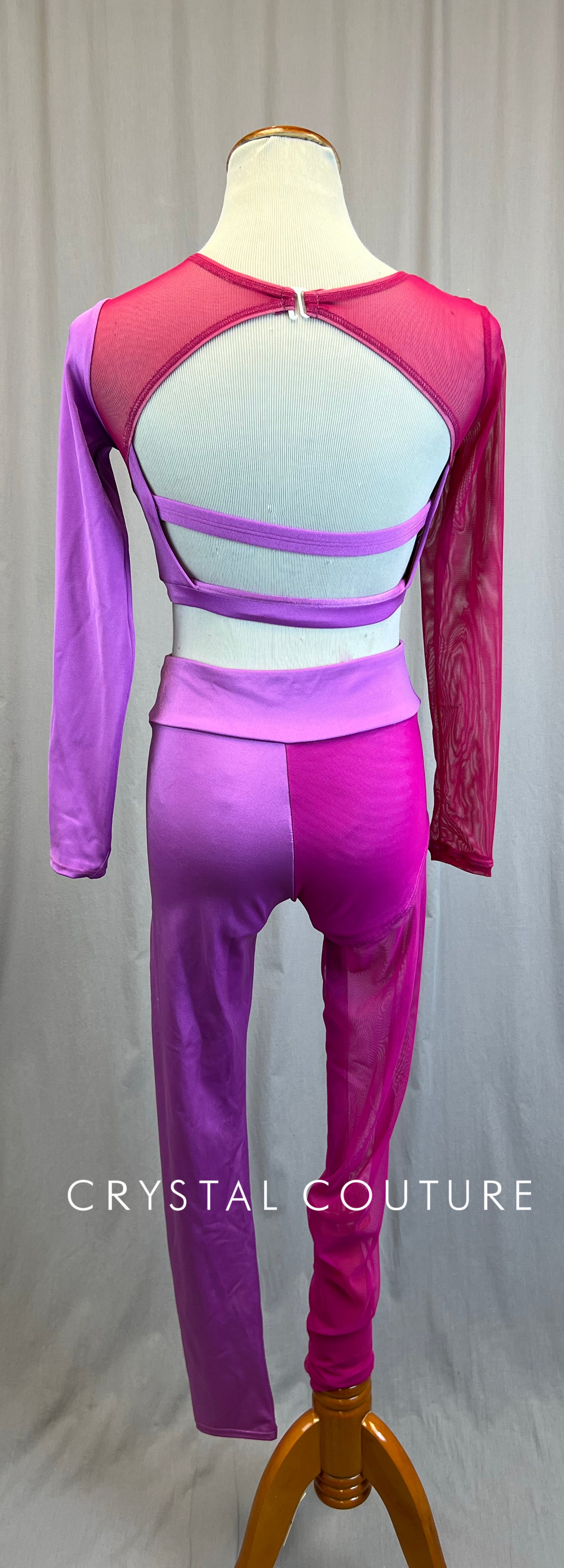 *Brand New* Magenta and Pink Crop Top and Legging Set