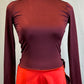*Brand New* Maroon Long Sleeve Transition Skirt Dress