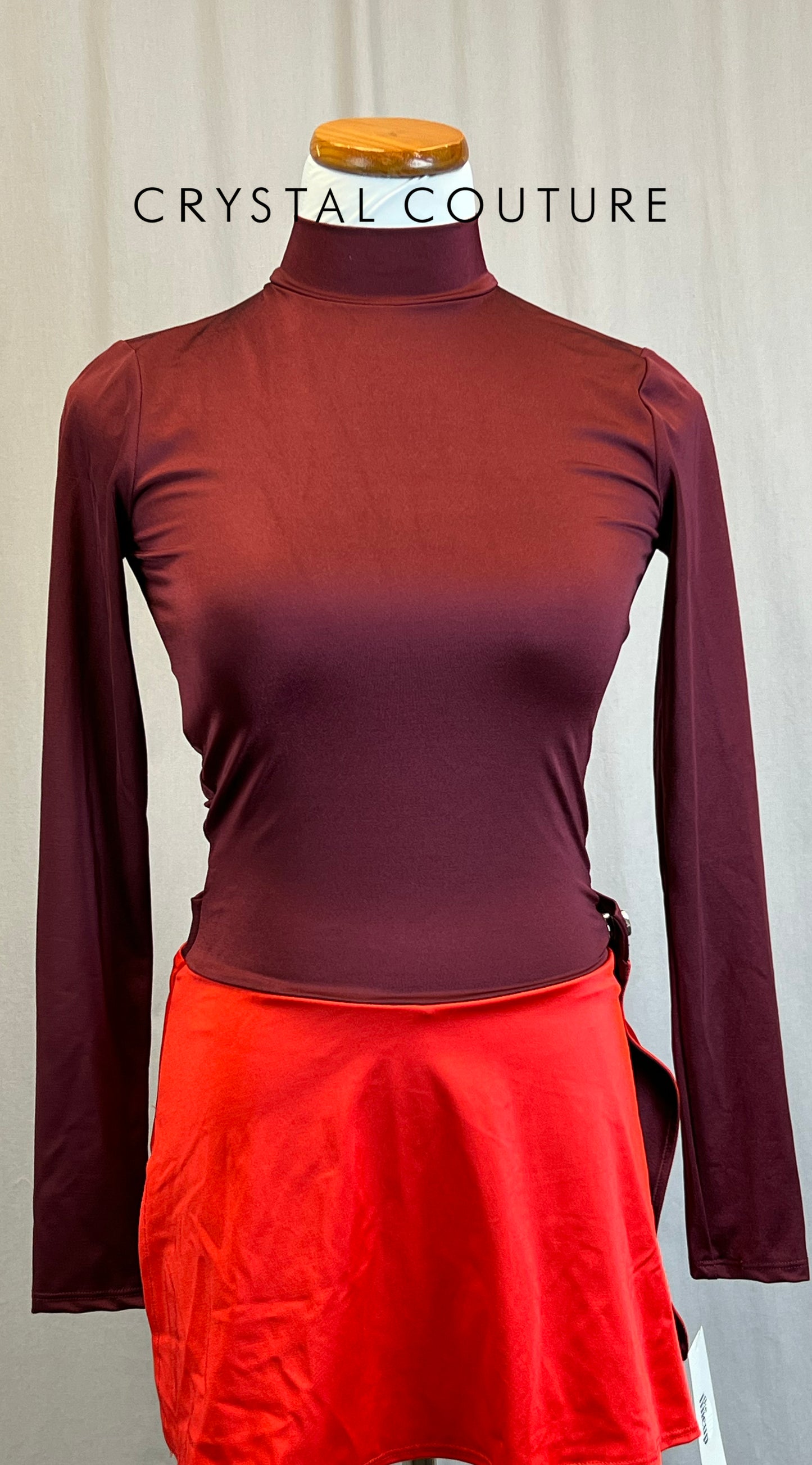 *Brand New* Maroon Long Sleeve Transition Skirt Dress