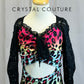*Brand New* Black Lace and Rainbow Ombre Leotard