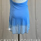 *Brand New* Periwinkle Blue Mesh Slip Dress-Rhinestones