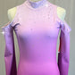*Brand New* Pink and Purple Ombre Cold Shoulder Leotard  - Rhinestones