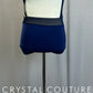 *Brand New* Navy Lycra Leotard with White Accents  - Rhinestones