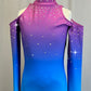 *Brand New* Purple and Blue Ombre Cold Shoulder Leotard  - Rhinestones