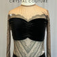 *Brand New* Brown Velvet and Tan Mesh Long Sleeve Leotard  - Rhinestones