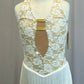 *Brand New* Gold and Ivory Lace and Fringe Leotard  - Rhinestones
