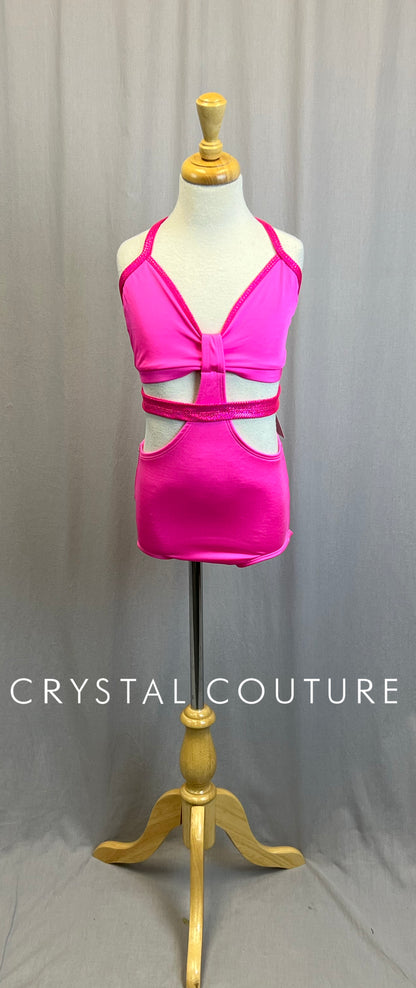 *Brand New* Hot Pink Cutout Leotard
