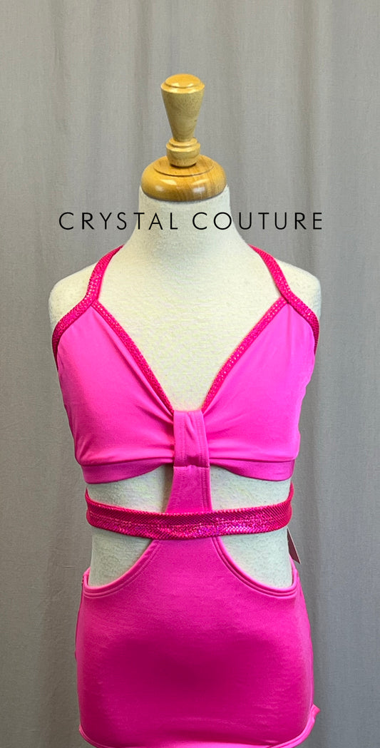*Brand New* Hot Pink Cutout Leotard