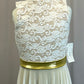 *Brand New*  White Lace with White Mesh Dress