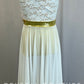 *Brand New*  White Lace with White Mesh Dress