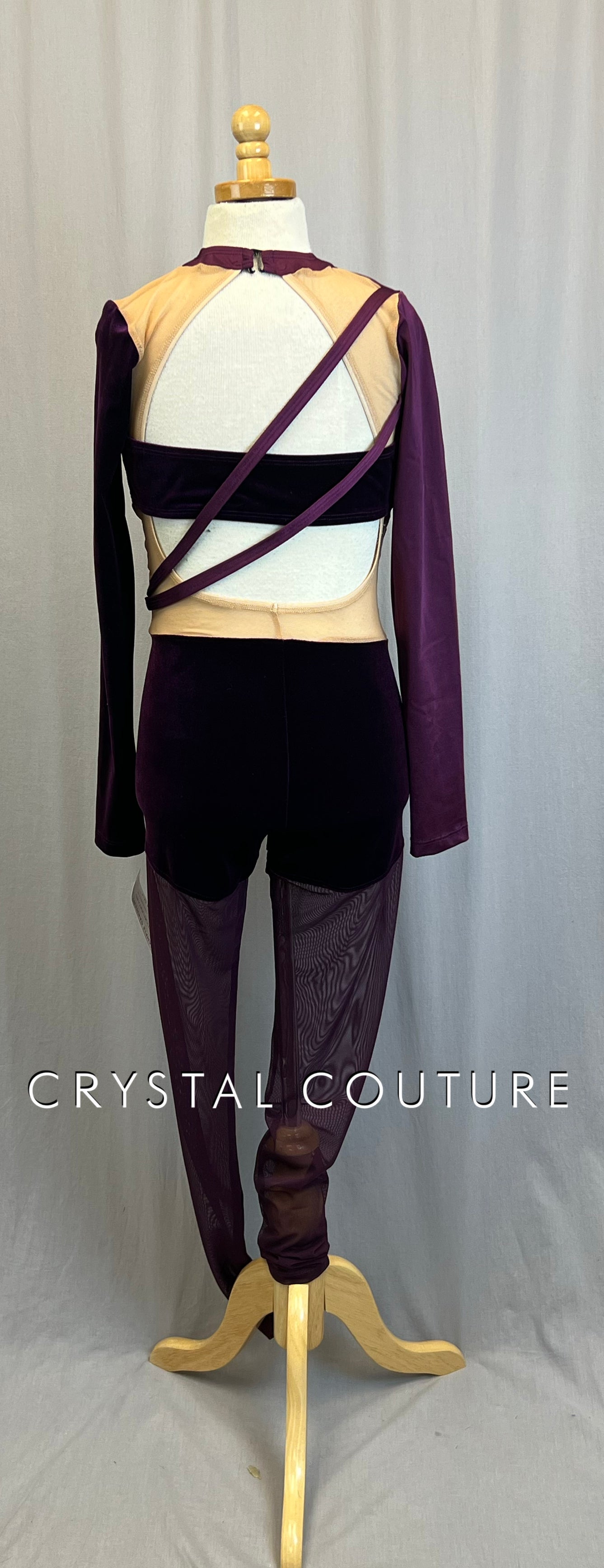 *Brand New* Plum/Purple Long Sleeve Geometric Unitard
