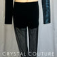 *Brand New* Black Long Sleeve Geometric Unitard