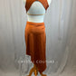 *Brand New* Burnt Orange Asymmetrical Dress with Cutouts