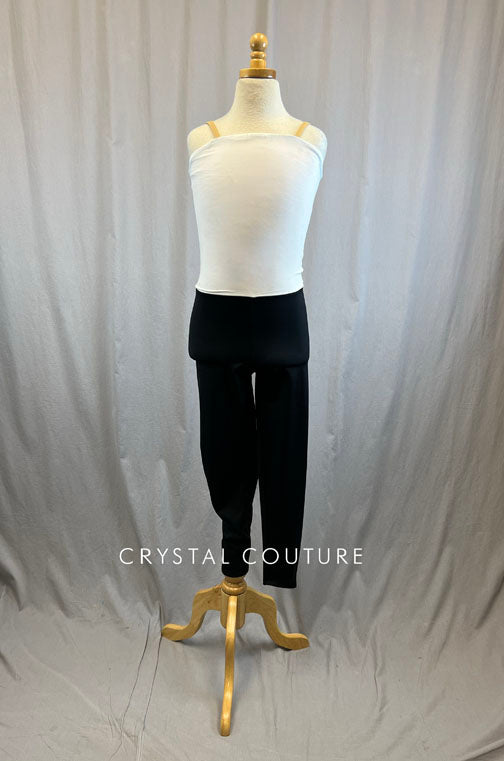 *Brand New* Black and White Colorblock Unitard