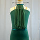 *Brand New* Forest Green Unitard and Mesh High Neck