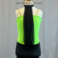 *Brand New* Lime Green and Black Unitard and Mesh High Neck
