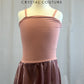 *Brand New* Mauve Pink Dress with Metallic High to Low Skirt