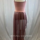 *Brand New* Mauve Pink Dress with Metallic High to Low Skirt