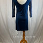 *Brand New* Navy Blue Cotton Dress with Mesh Long Sleeves